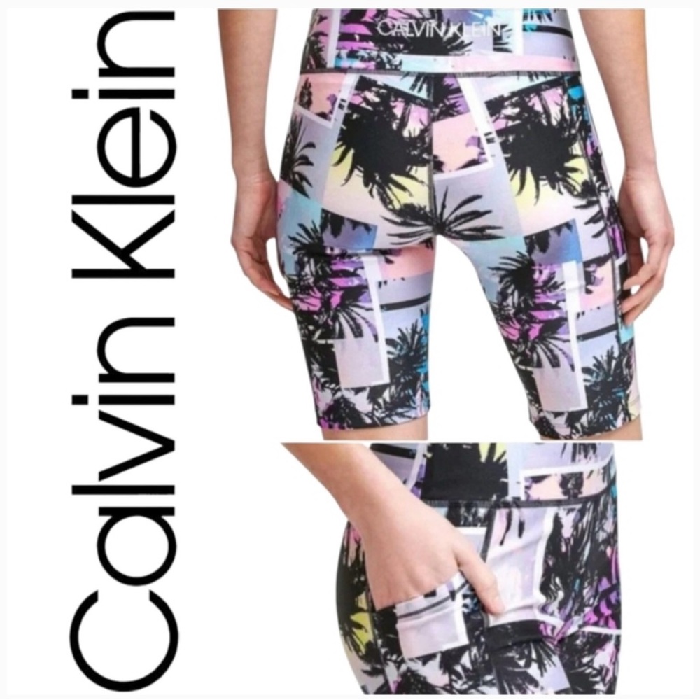 Calvin Klein Tropical Print Biker Shorts